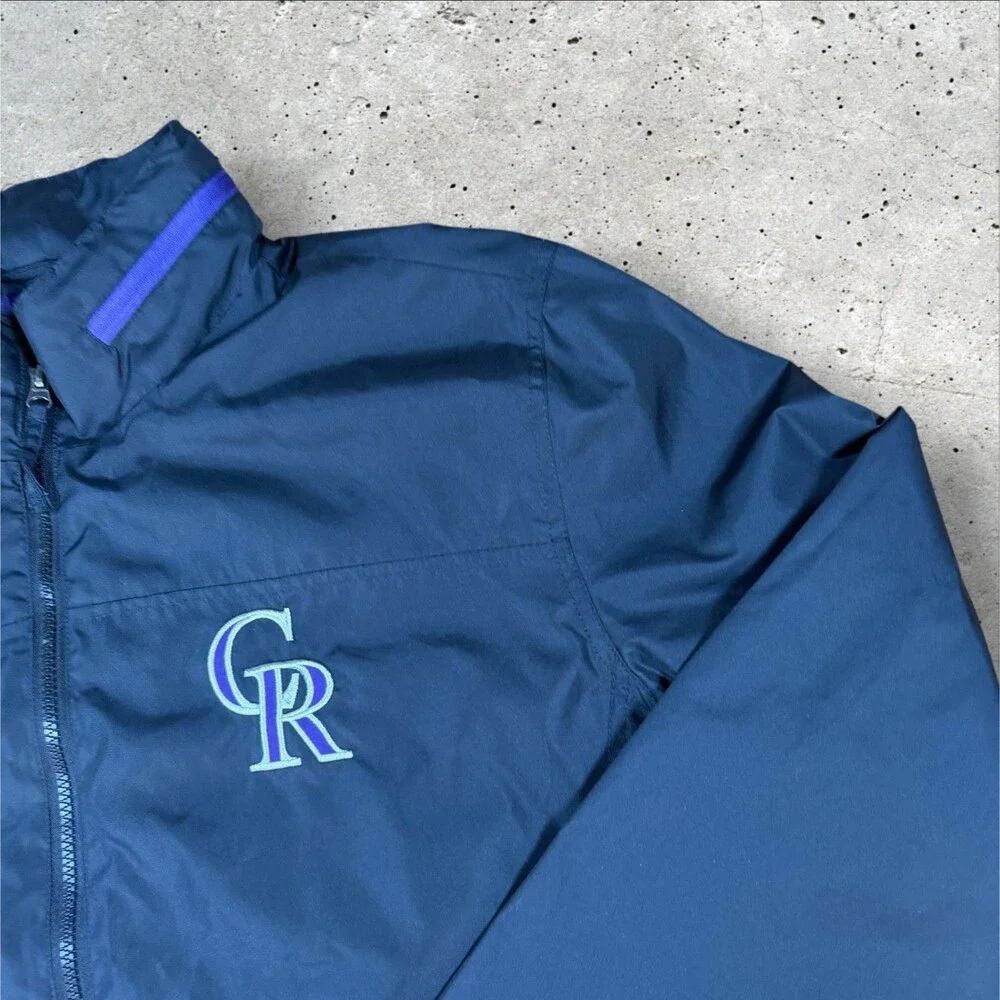 Vintage G-III Colorado Rockies Jacket Mens XXL Full Zip MLB Windbreaker Black - Picture 3 of 8